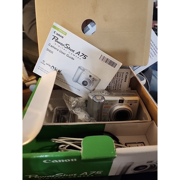 Canon Other - Canon PowerShot A75 3.2MP Digital Camera - Silver Original Box.
